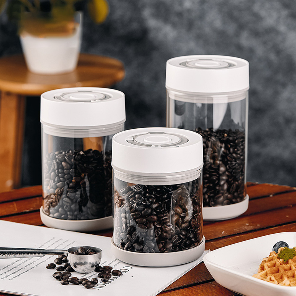 キッチン防湿ガラスコーヒー豆ジャー自動インテリジェント真空保 - Food Storage Containers Glass のレビューと価格