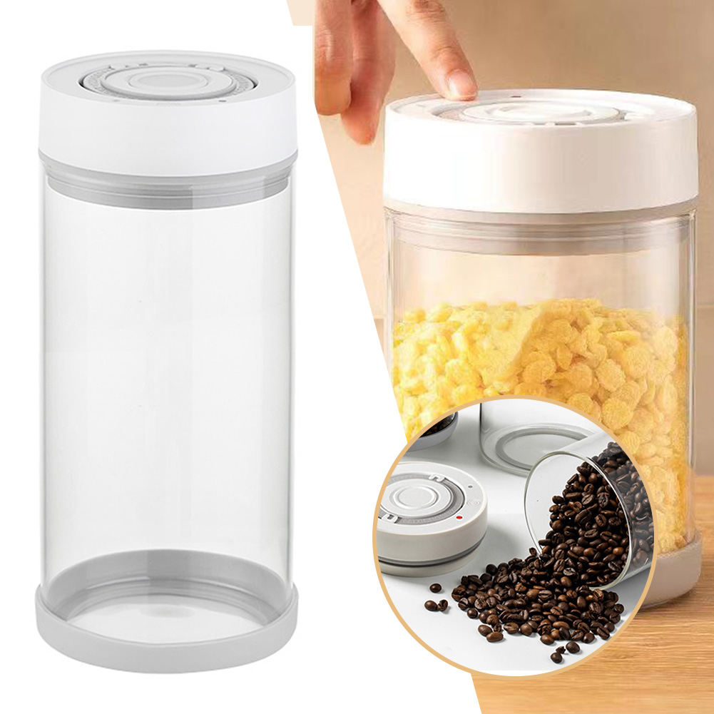 キッチン防湿ガラスコーヒー豆ジャー自動インテリジェント真空保 - Food Storage Containers Glass のレビューと価格