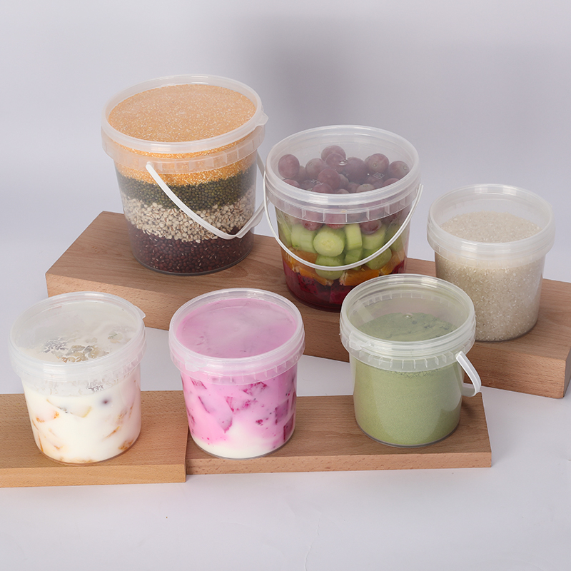 ふたとハンドル付きのプラスチック製バケット,収納コンテナ,2 - Food Storage Not Plastic のレビューと価格