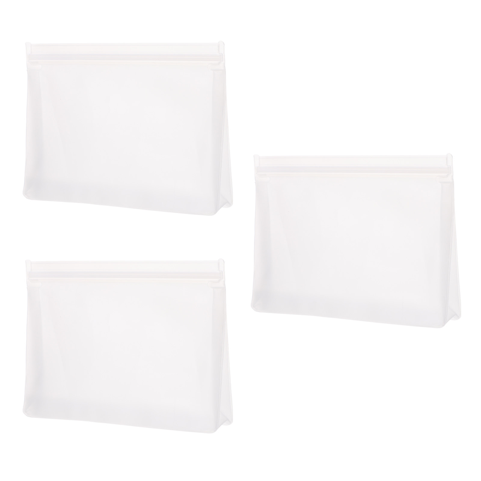 3個入り食品保存袋 再利用可能 半透明 収納可能 再封可能  - Food Storage Bags Reusable のレビューと価格