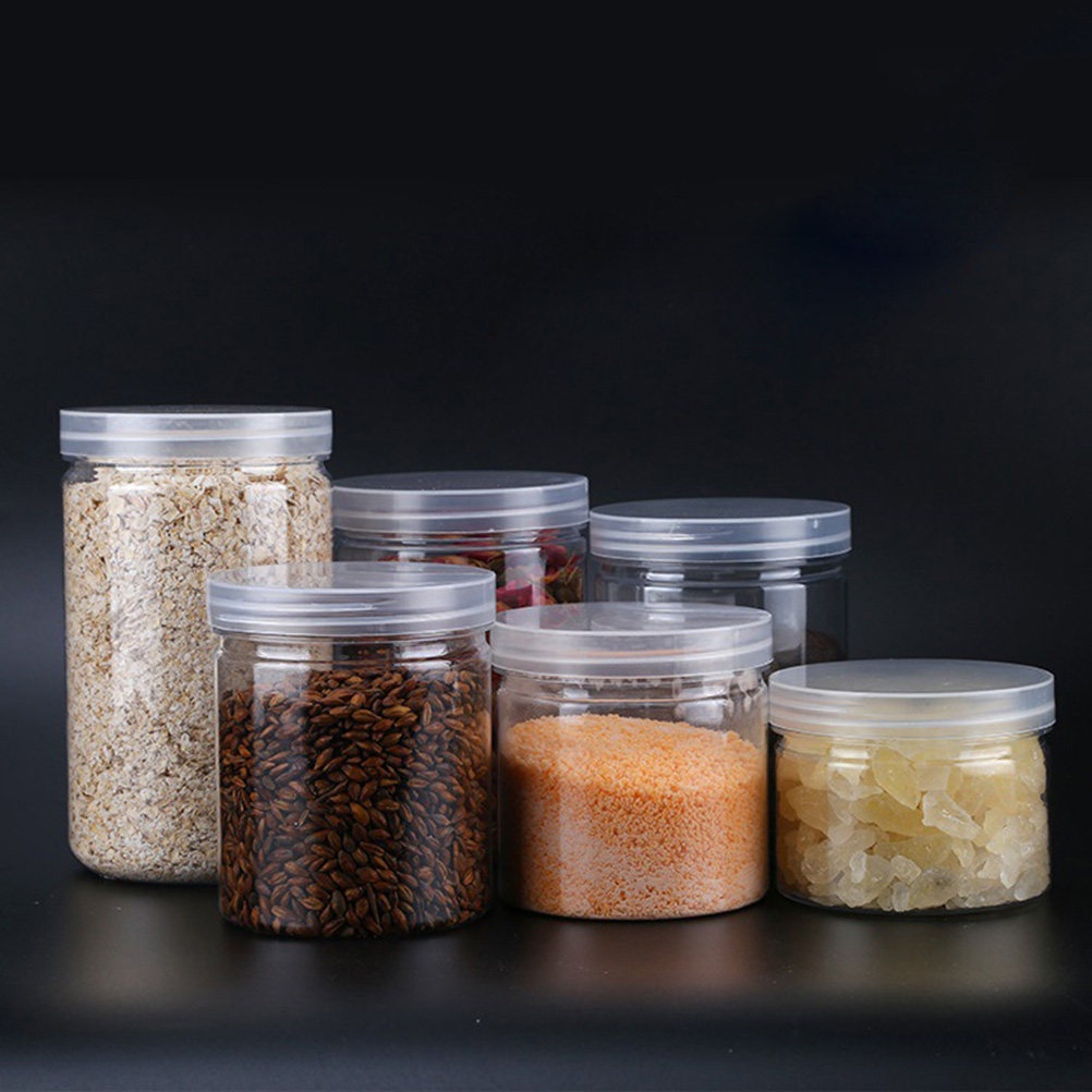 10個入り透明高級プラスチック食品保存容器、気密蓋付き700 - Food Storage Jars のレビューと価格