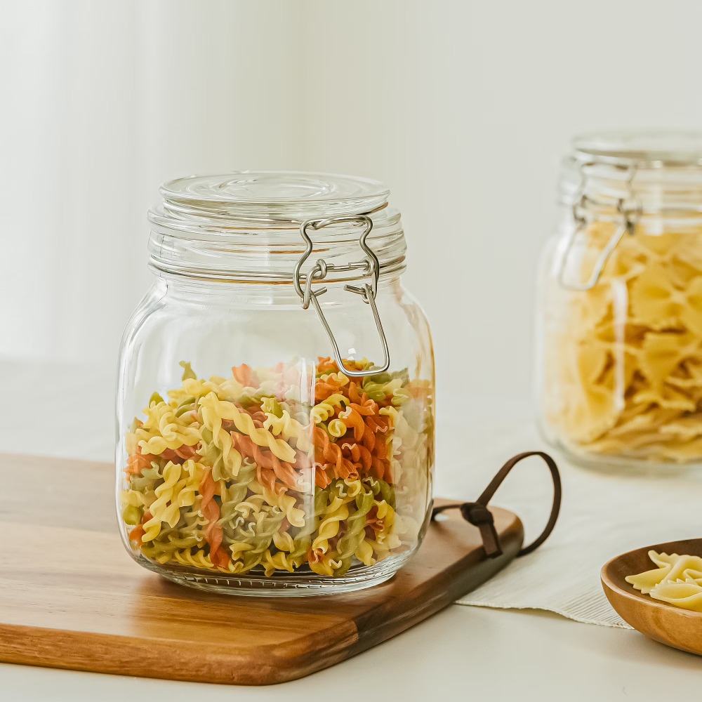 メインステイズ 38オンス ガラス製食品保存容器 ロック式密 - Food Storage With Glass Lids のレビューと価格