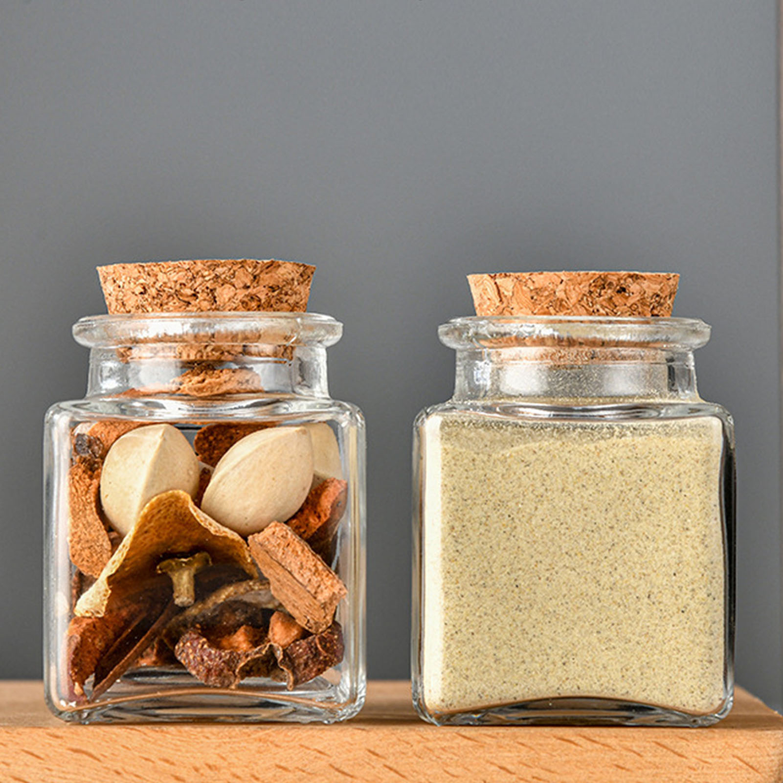 コルク付きの透明なガラス瓶,スパイスメッセージバイアル,空の - Food Storage Containers Glass のレビューと価格