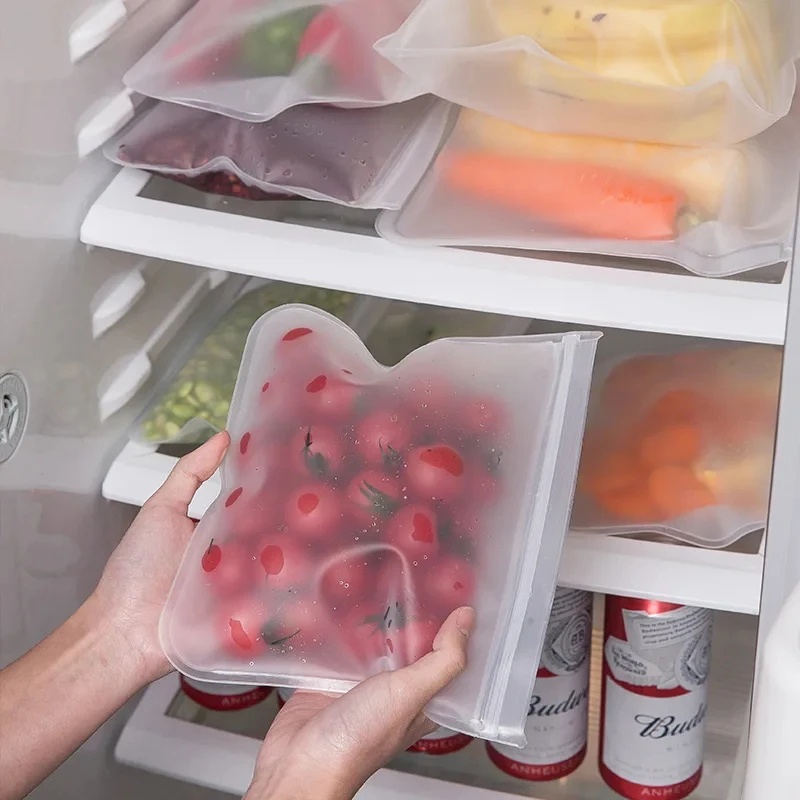 1-4個入りシリコン製食品保存袋、フレッシュバッグ、再利用可 - Food Storage Bags Reusable のレビューと価格