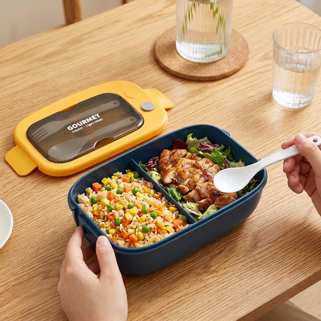 電子レンジ対応プラスチック製弁当箱 2コンパートメント漏れ防 - Food Storage Containers B&M のレビューと価格