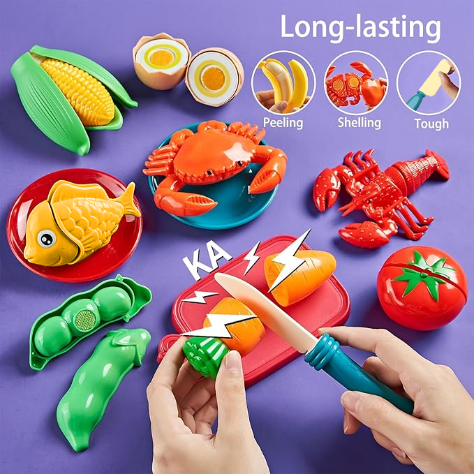 81PC キッチン楽しいカットフルーツ野菜ピザ食品収納袋付き - Food Storage Not Plastic のレビューと価格