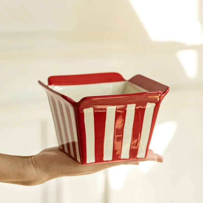 クリエイティブなセラミック四角いボウル、家庭用食品容器、フラ - Food Storage Meals のレビューと価格