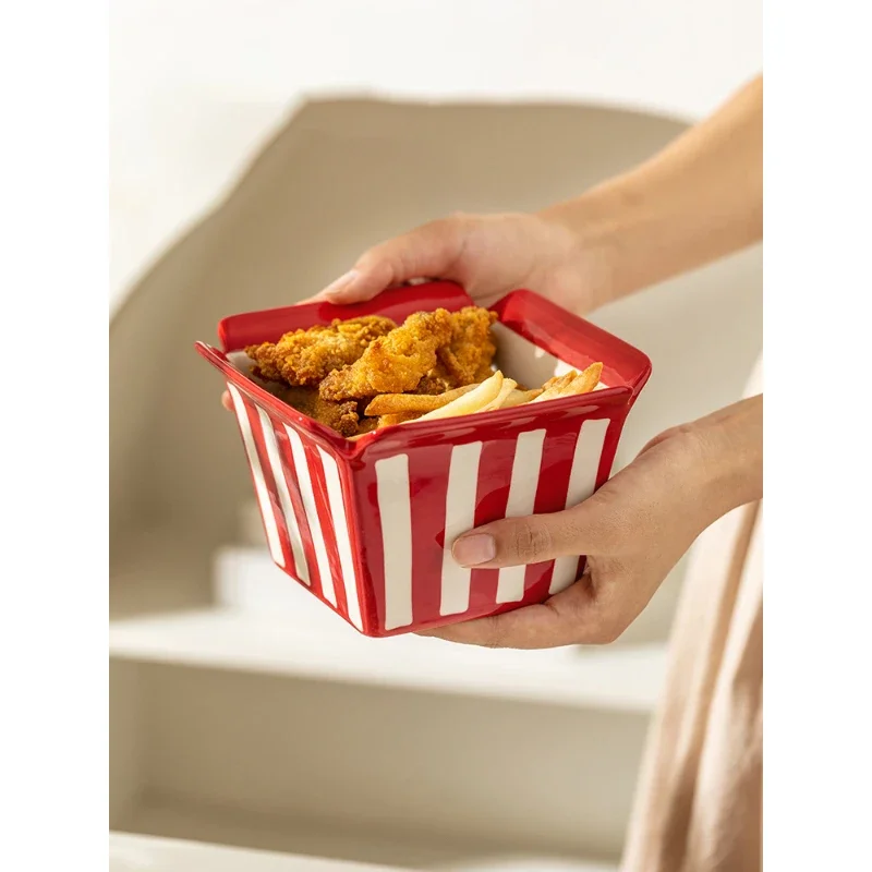 クリエイティブなセラミック四角いボウル、家庭用食品容器、フラ - Food Storage Meals のレビューと価格
