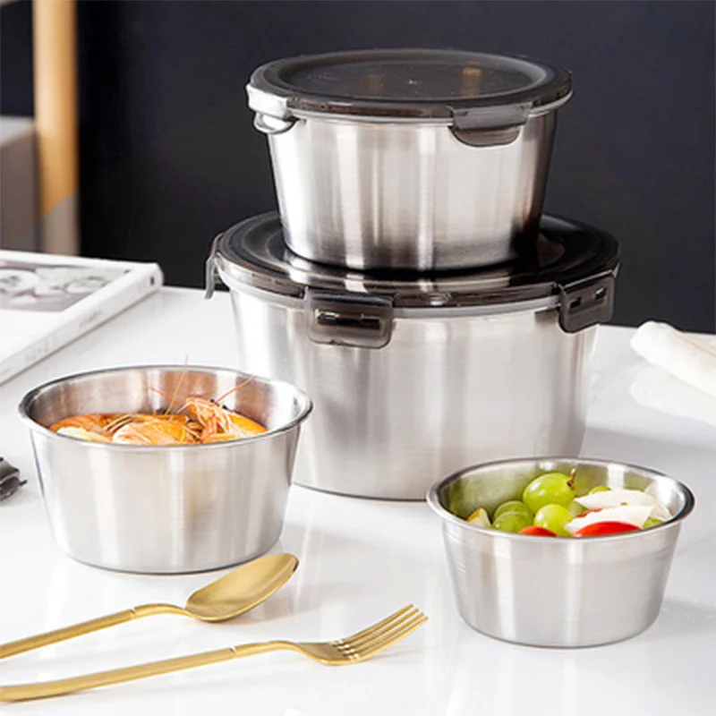 蓋付きステンレス鋼弁当箱、食品容器、鮮度保存ボックス、家庭用 - Food Storage Containers B&M のレビューと価格