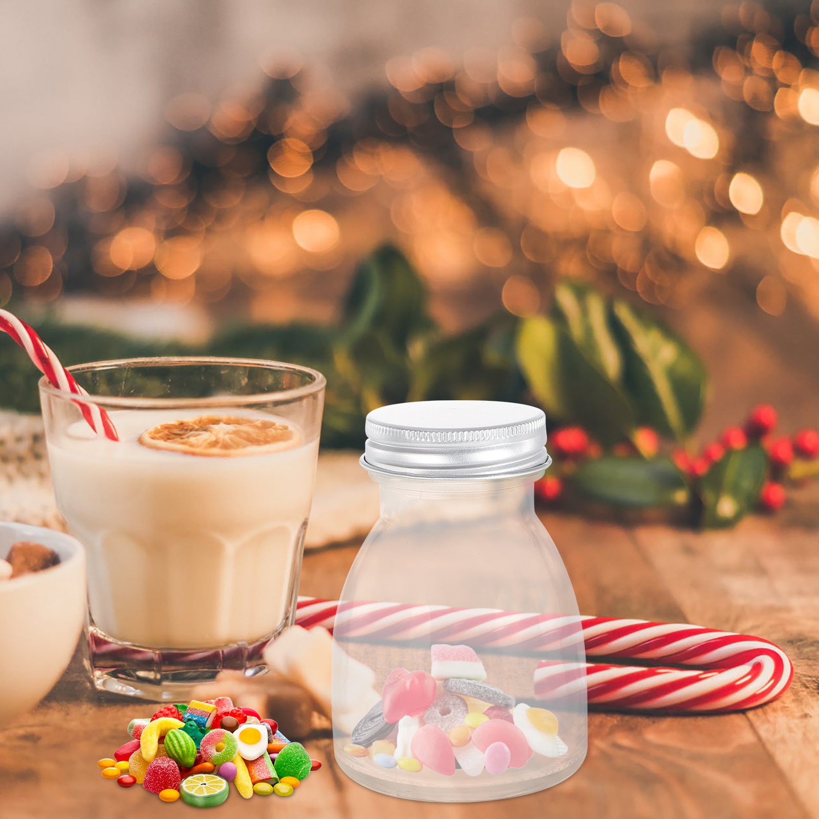 6個入りガラス保存瓶 キャンディボトル 砂糖入れ キッチンシ - Airtight Cereal Jar のレビューと価格
