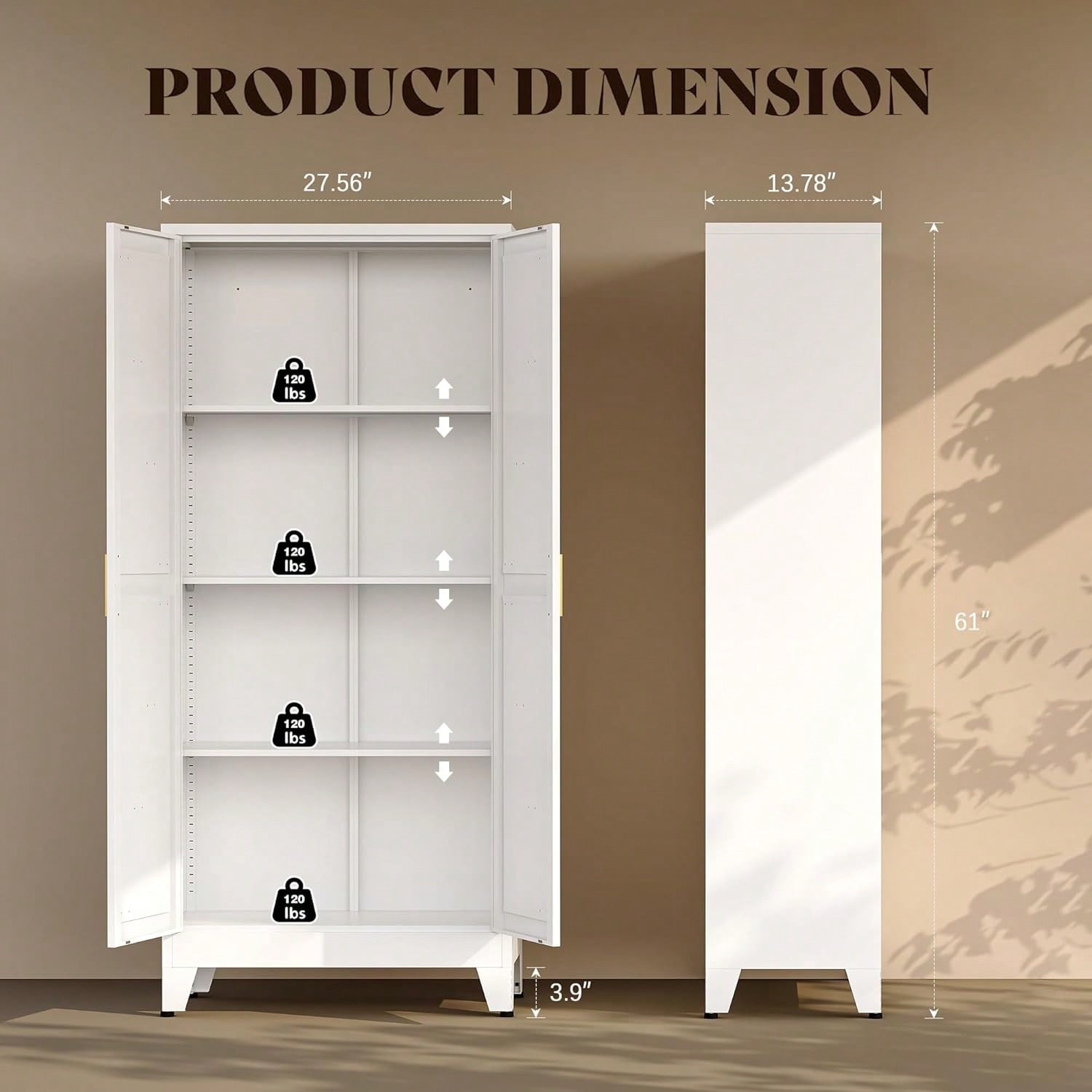 高さ61インチの金属製パントリーキャビネット（扉付き）、自立 - Food Storage Kitchen Cabinet のレビューと価格