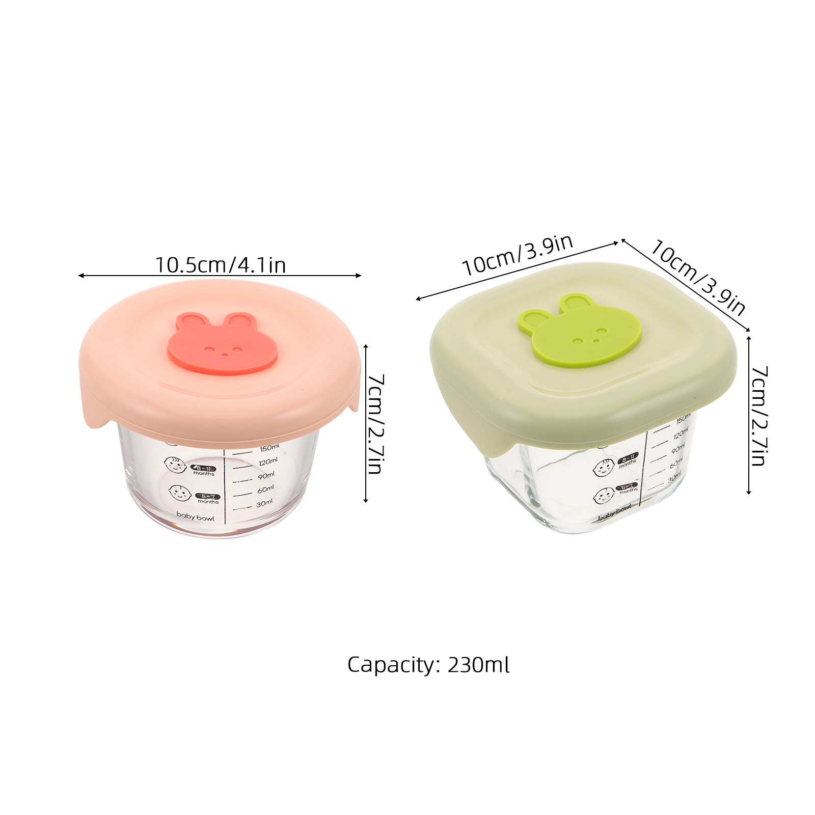 2個入りベビーフード保存容器 ガラス製 230ml 密閉型漏 - Food Storage With Glass Lids のレビューと価格