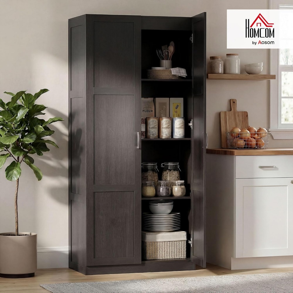 HOMCOM 71インチ高さのキッチンパントリーキャビネット - Food Storage Kitchen Cabinet のレビューと価格