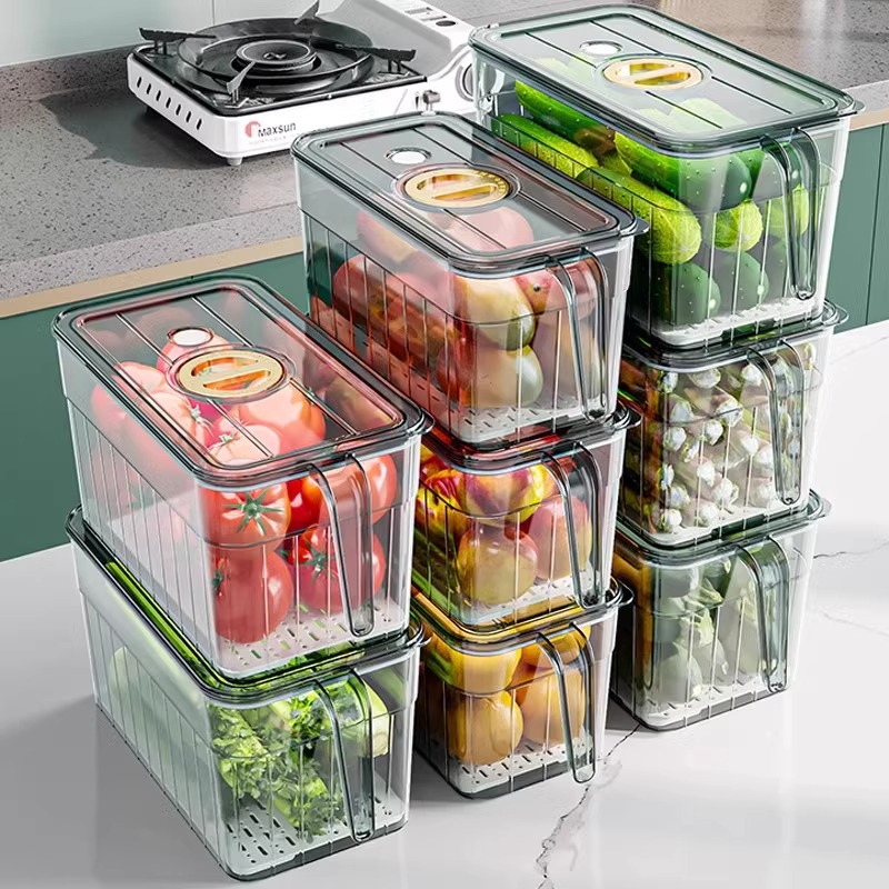 冷蔵庫整理収納ボックス、卵、果物、野菜、食品グレードの収納小 - Food Storage Vegetables のレビューと価格