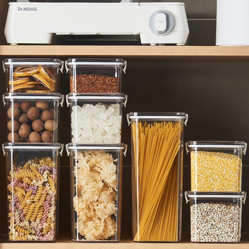 透明な調味料ジャーセット,キッチン,収納ボックス,大容量,防 - Airtight Cereal Jar のレビューと価格