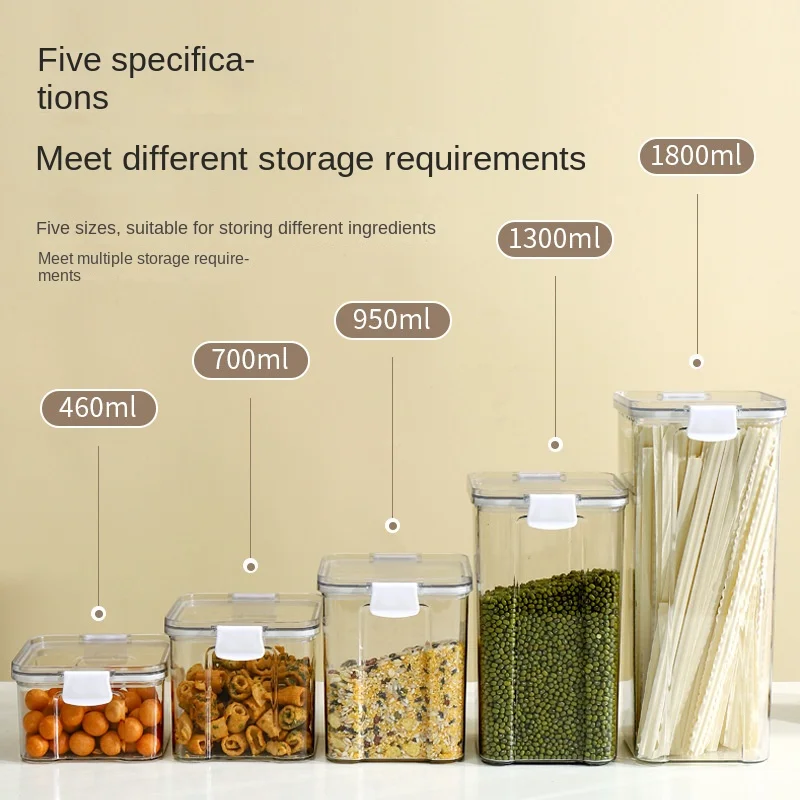 透明な調味料ジャーセット,キッチン,収納ボックス,大容量,防 - Airtight Cereal Jar のレビューと価格