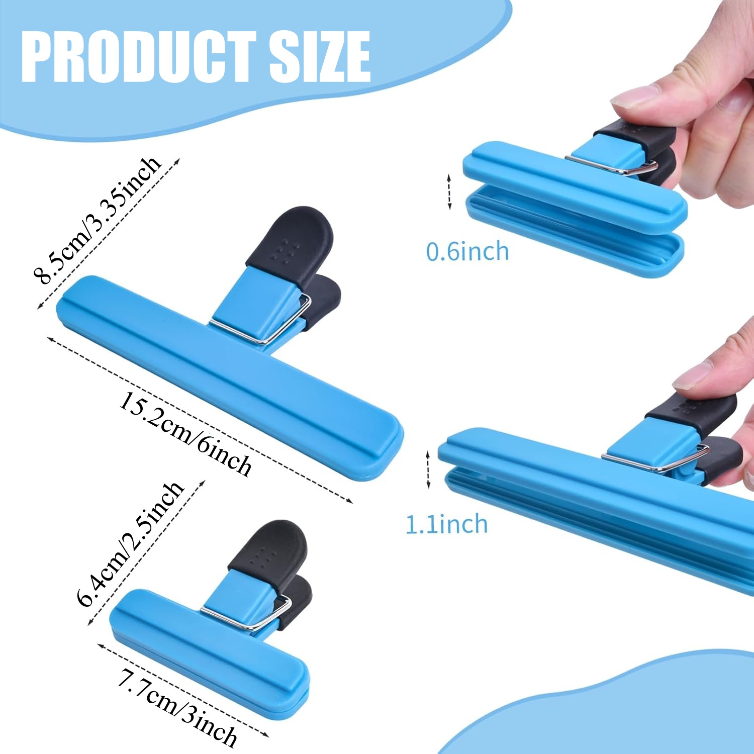 3-12 個多目的シールクリップ耐久性のあるキッチンスナック - Food Storage Bags Reusable のレビューと価格