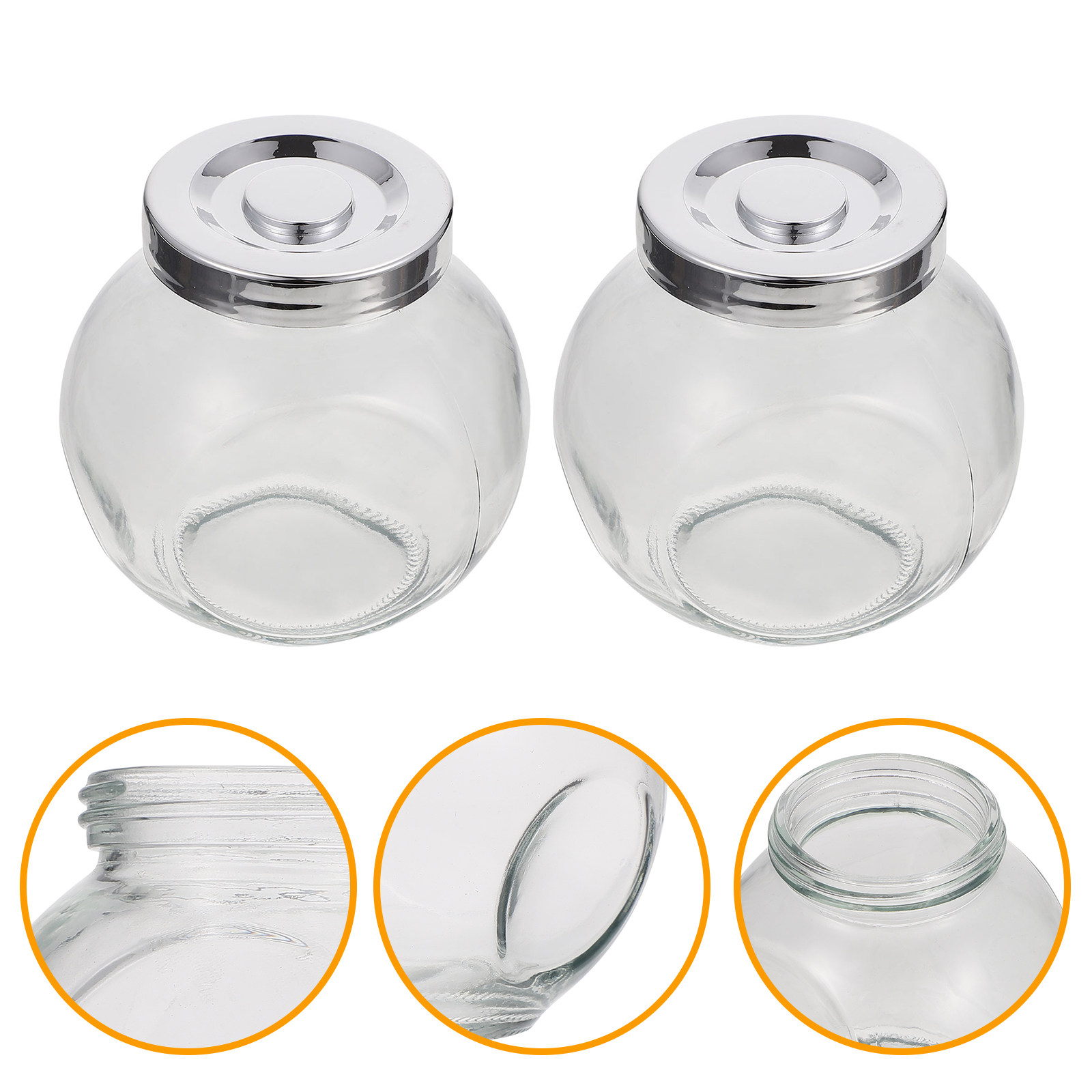 2個入りフルーツジャム保存瓶 家庭用キッチン食品保存瓶 高ホ - Food Storage Jars のレビューと価格