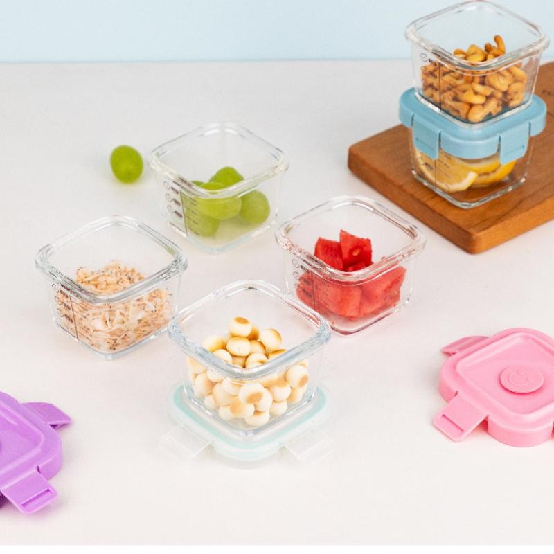 耐熱保存容器 スポック 3 in 1 ポータブル ベビーガラ - Food Storage Containers Glass のレビューと価格