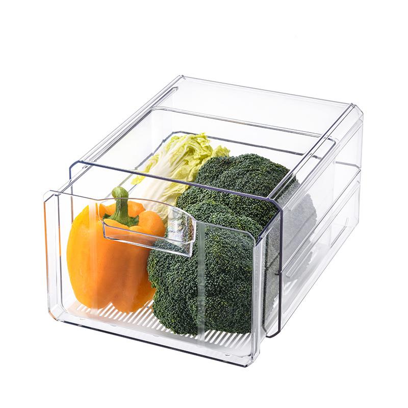 キッチン冷蔵庫食品保存ボックス卵野菜果物保存引き出し式調整可 - Food Storage Vegetables のレビューと価格