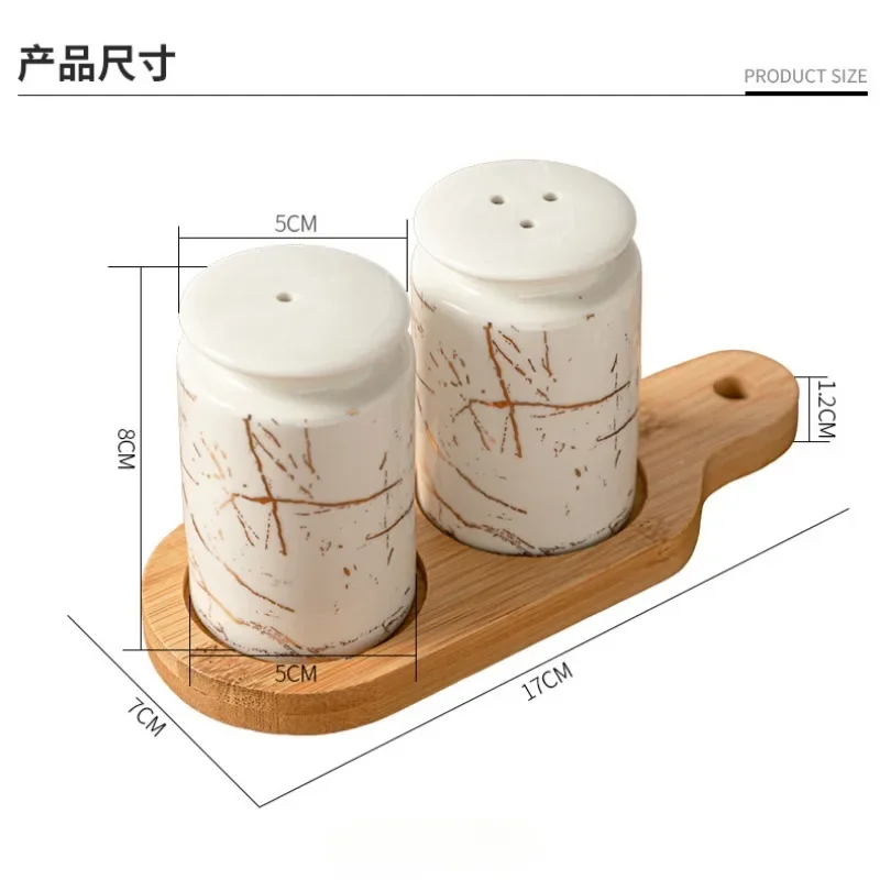 セラミックスパイスジャー調味料ボトル大理石模様の塩コショウ入 - Herb Keeper Container のレビューと価格