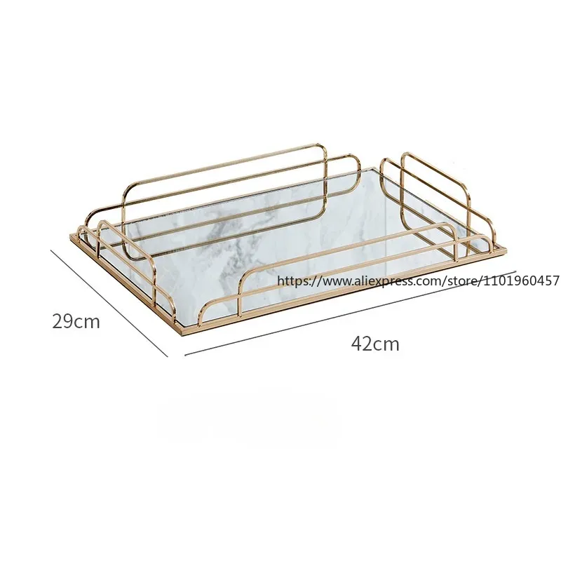 北欧の大きな長方形のガラスミラートレイ、ゴールデンストローク - Food Storage Set Glass のレビューと価格