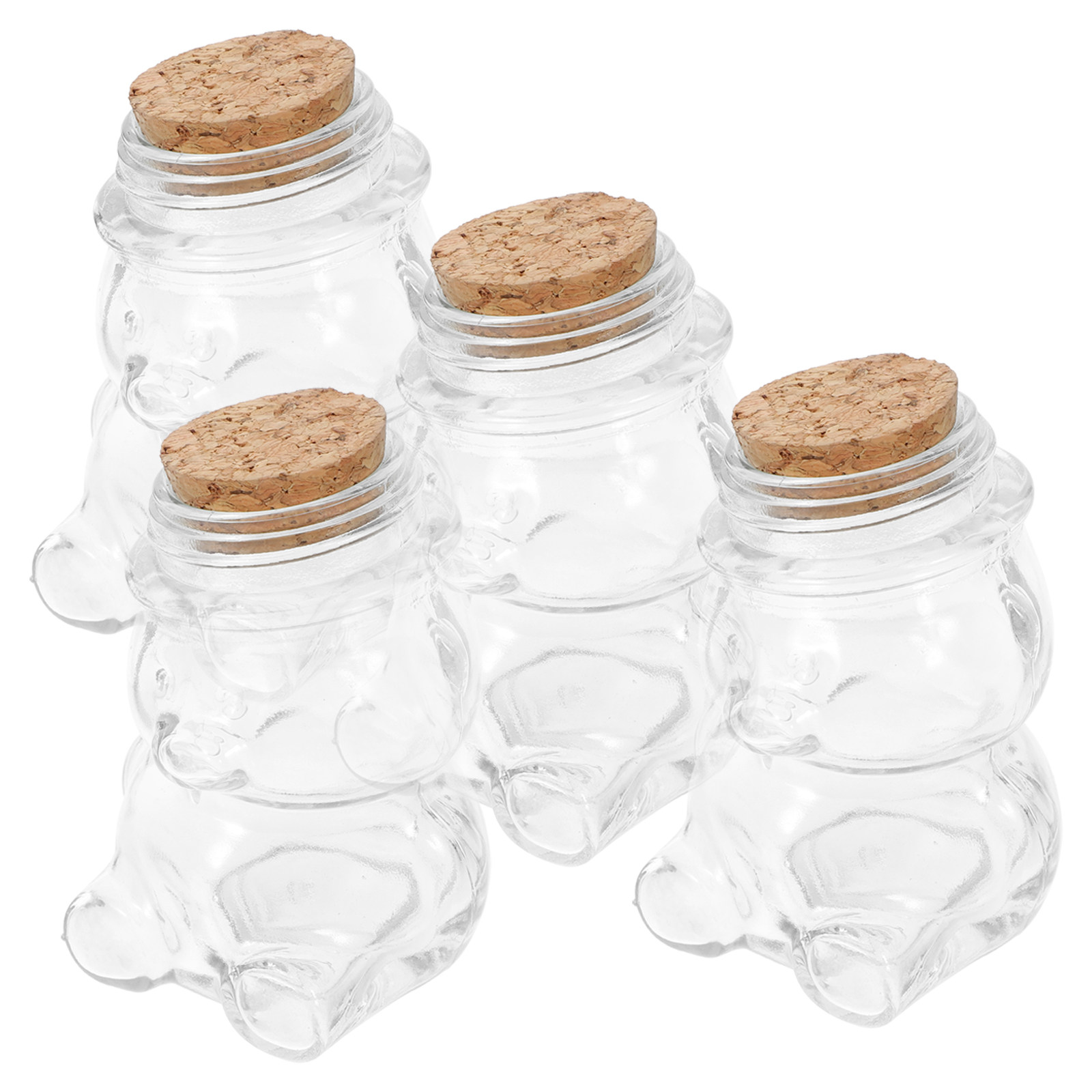 4個入りガラスキャンディジャーセット 透明な気密食品保存容器 - Food Storage Containers Glass のレビューと価格