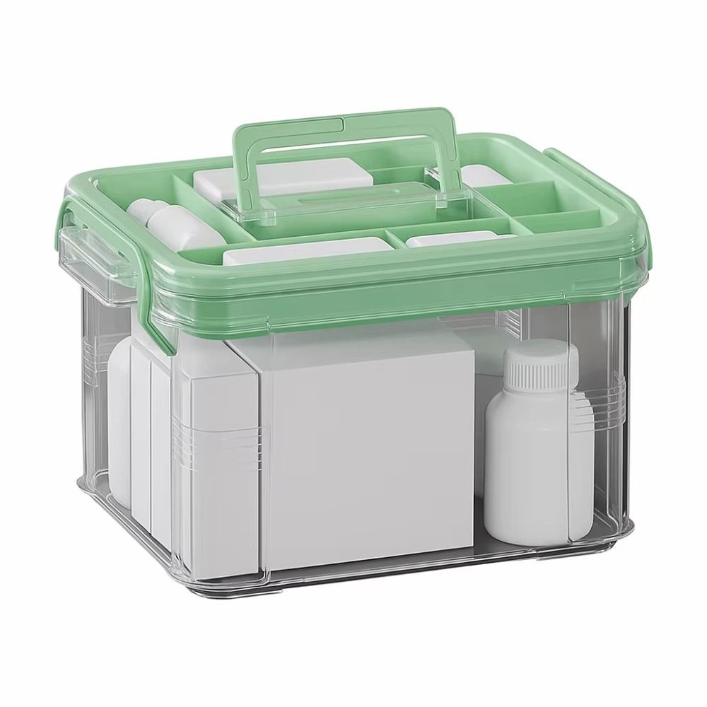 便利な二重層ピル収納ボックス ハンドル付き 防湿ピルボックス - Food Storage Emergency のレビューと価格