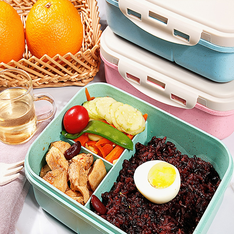 スプリンキスシリーズ ポータブル弁当箱 麦わら素材ランチボッ - Food Storage Meals のレビューと価格