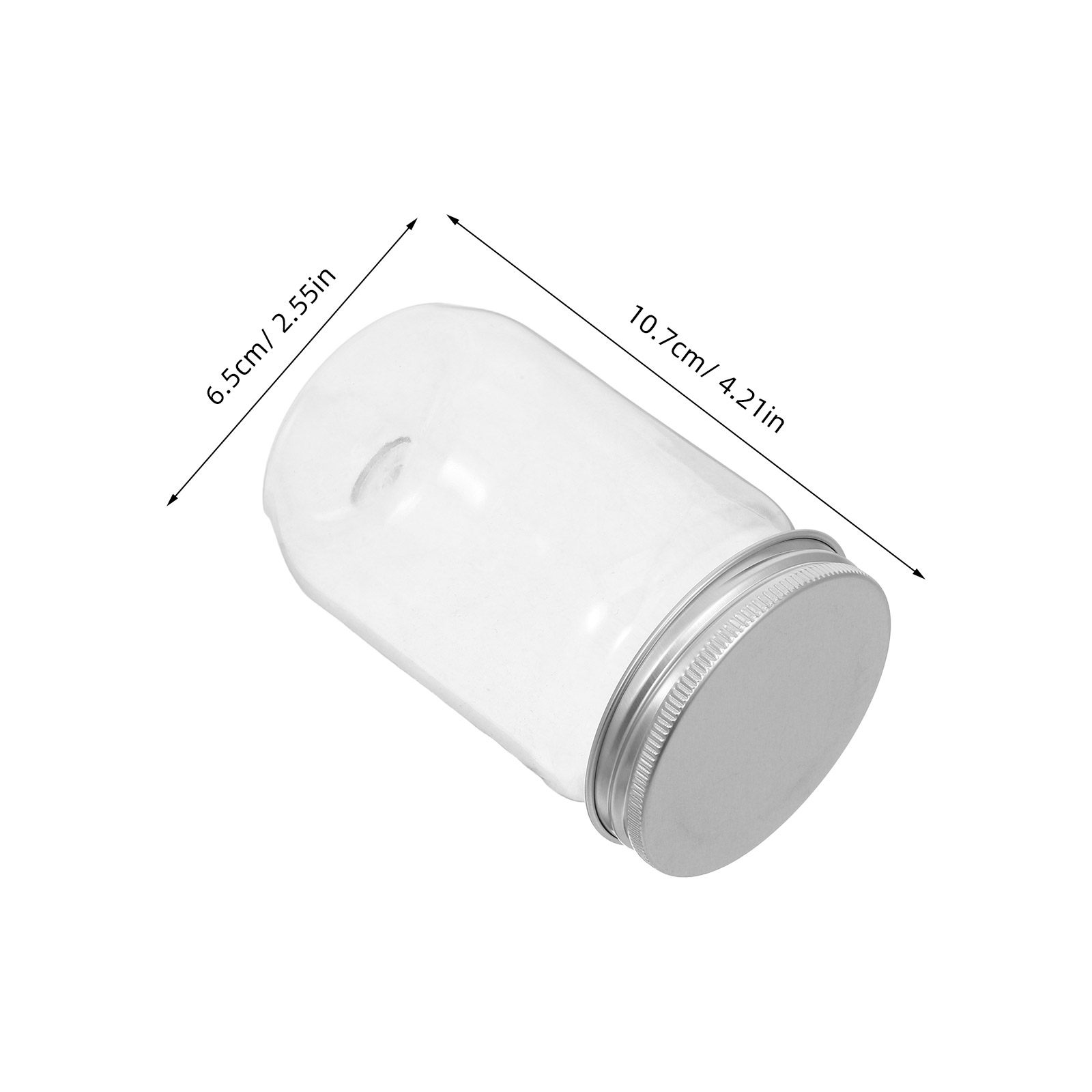 6個入り透明プラスチック製メイソンジャー、気密蓋付き、透明食 - Food Storage Jars のレビューと価格
