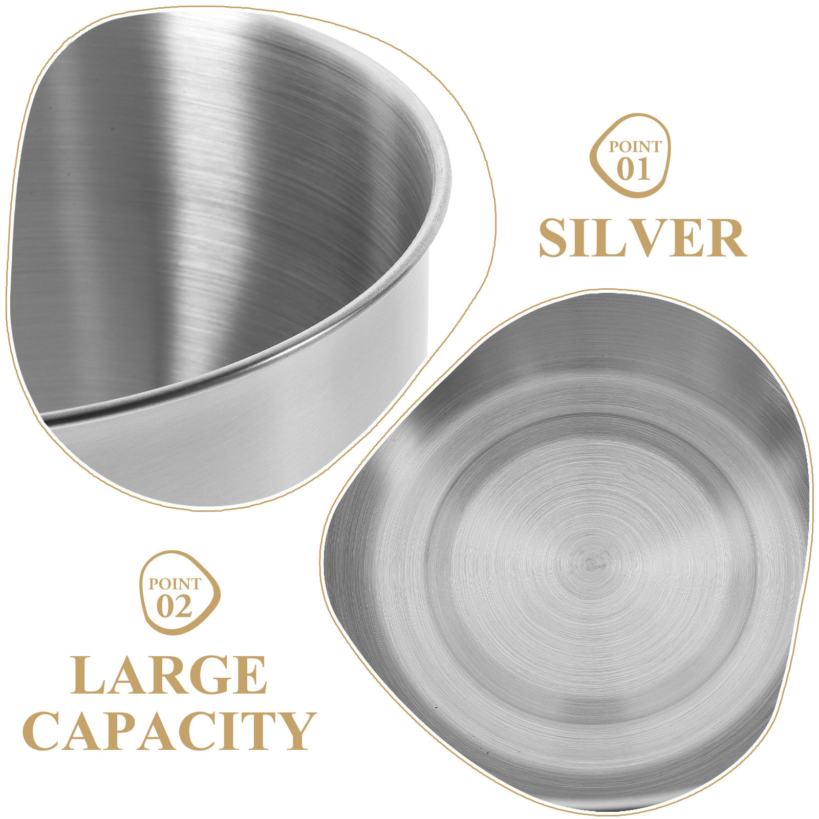 深型ステンレス製ミキシングボウル、厚い金属製キッチンボウル、 - Food Storage Meals のレビューと価格
