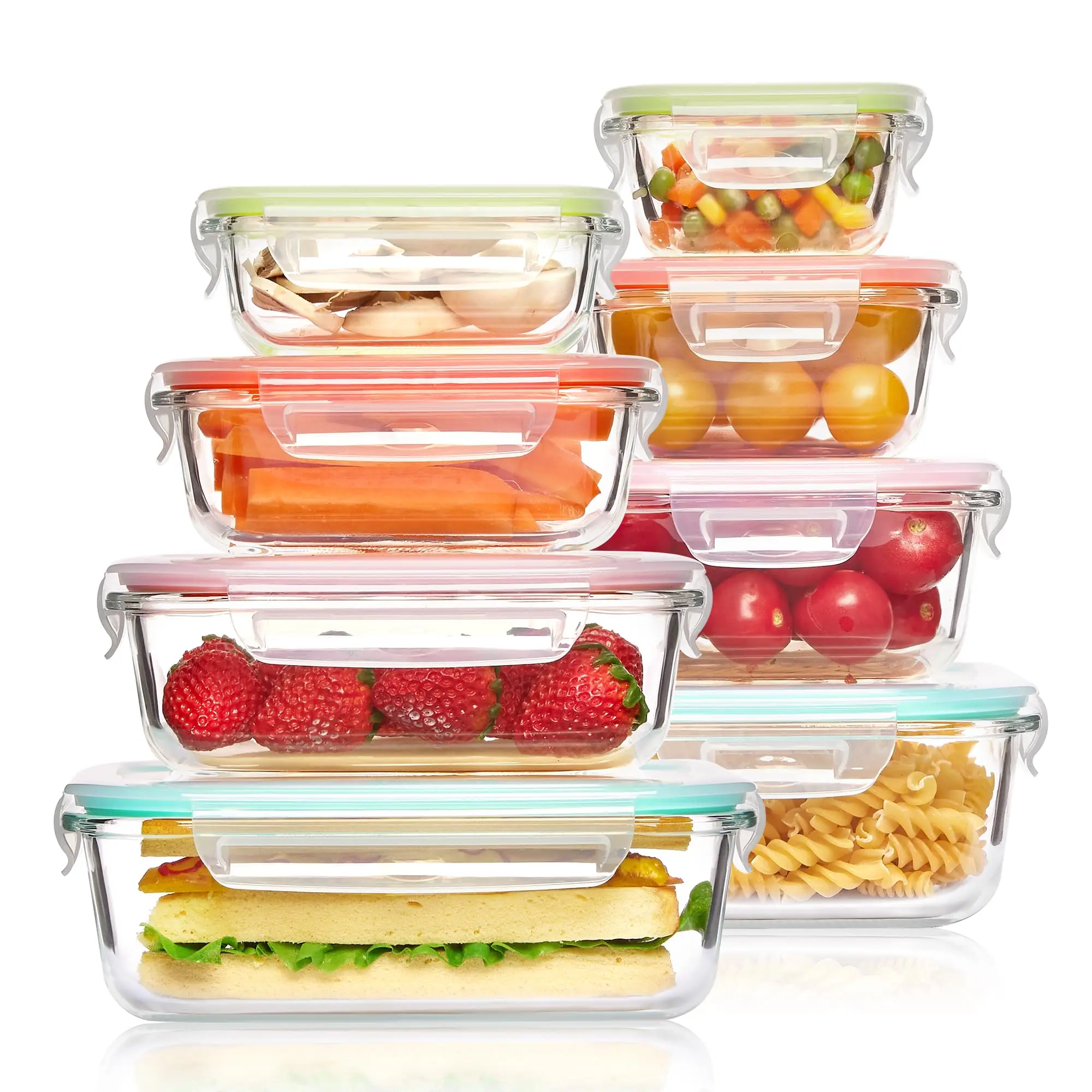 ガラスランチボックス食品保存容器、食事の準備、気密弁当箱、電 - Food Storage Containers Glass のレビューと価格