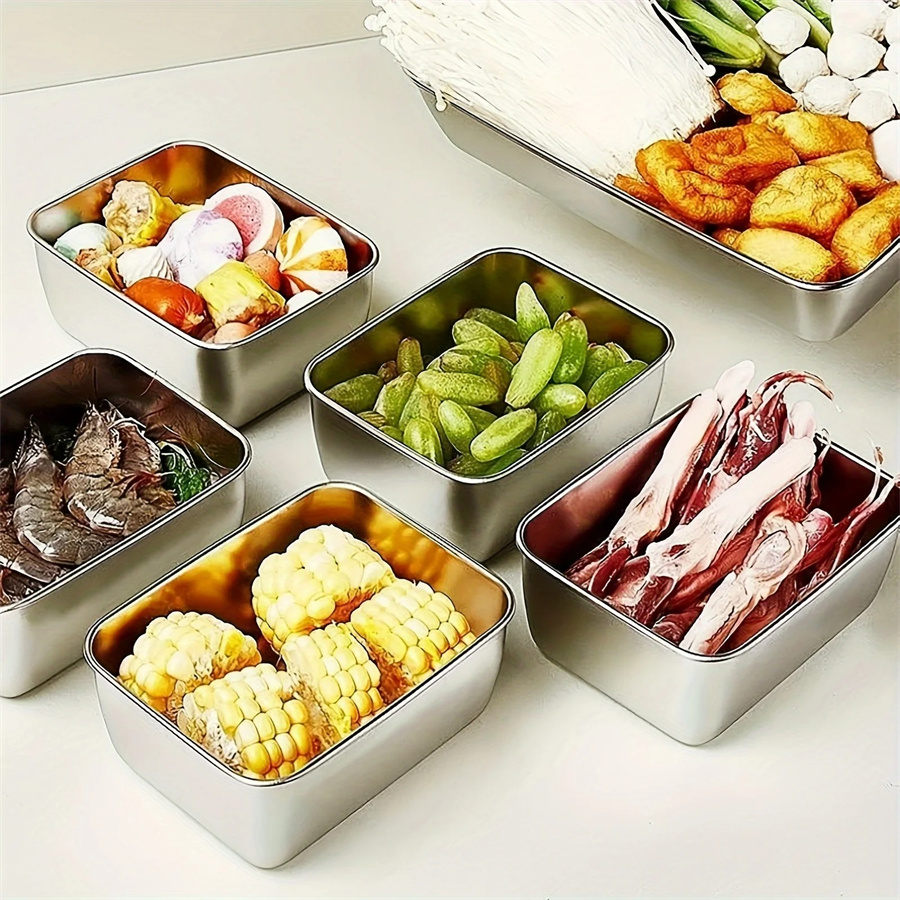 1/3/5 個ステンレス鋼食品収納ボックス鮮度保持ボックス蓋 - Food Storage Containers B&M のレビューと価格