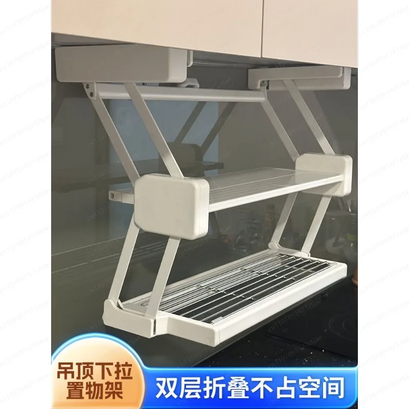 キッチン食品収納ラック 折りたたみ式 ダブルレイヤー 食材準 - Food Storage Kitchen Cabinet のレビューと価格