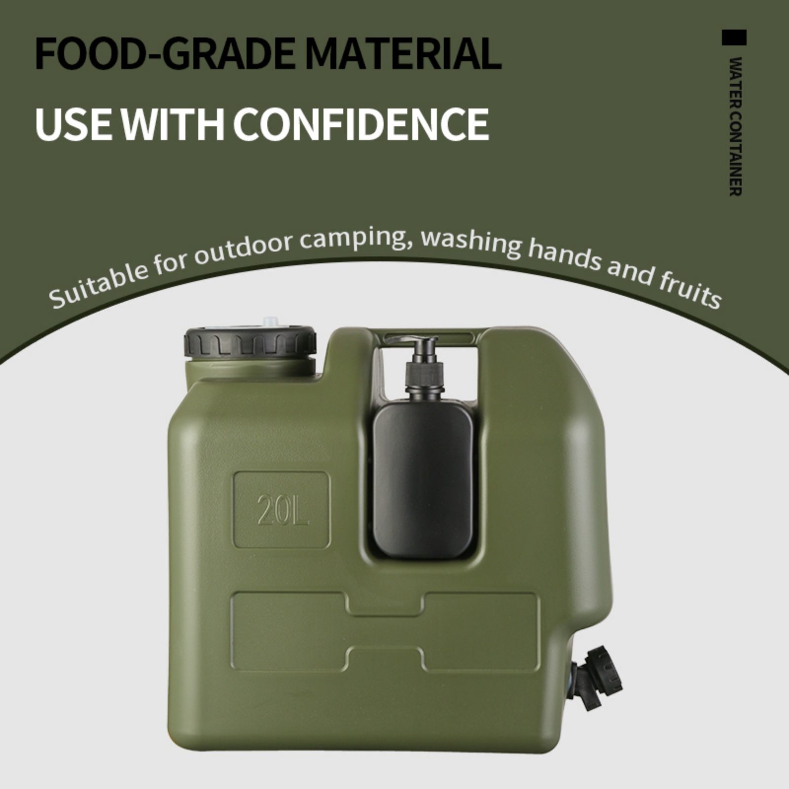 20L キャンプ用ウォーターコンテナ（スパウト付き）＆ハンド - Food Storage Emergency のレビューと価格