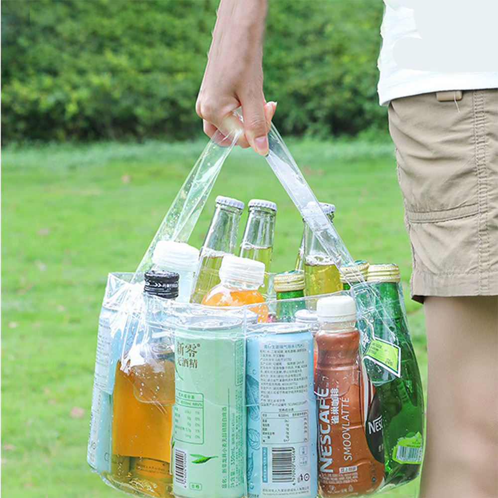 折りたたみ透明バケツピクニックフルーツバスケットポータブルク - Food Storage Not Plastic のレビューと価格