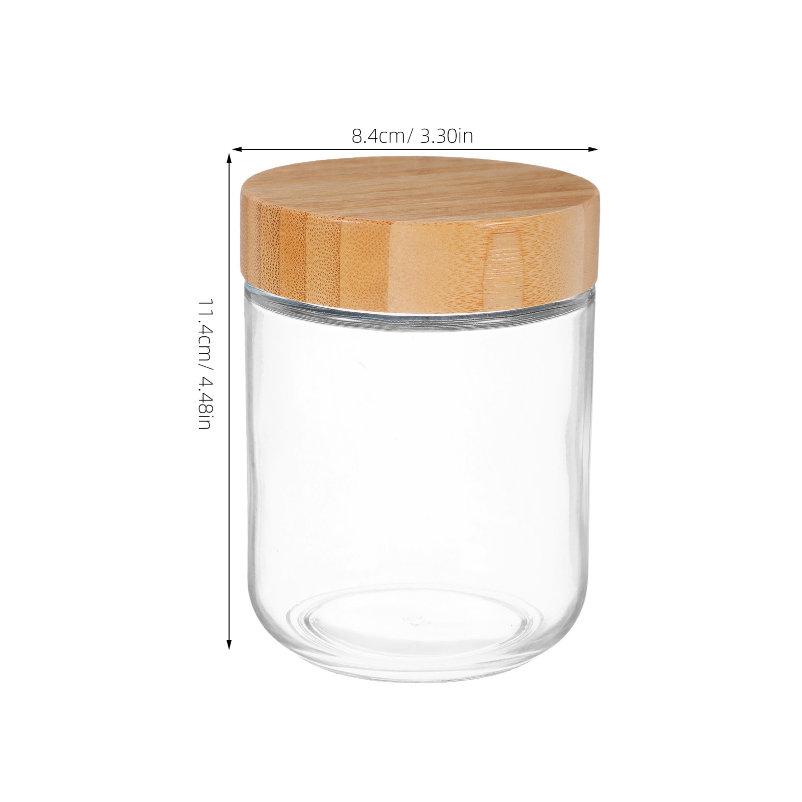 4個入りガラス製キッチン収納ジャー、竹製蓋付き気密容器、米、 - Food Storage With Glass Lids のレビューと価格