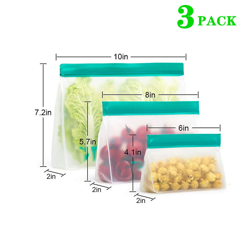 食品保存用の再利用可能なジップロックシリコンバッグ,アップグ - Food Storage Reusable Bags のレビューと価格