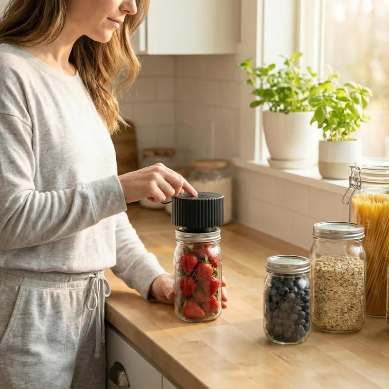 電動メイソンジャー真空シーリングマシンキット 3-in-1  - Food Storage Jars のレビューと価格