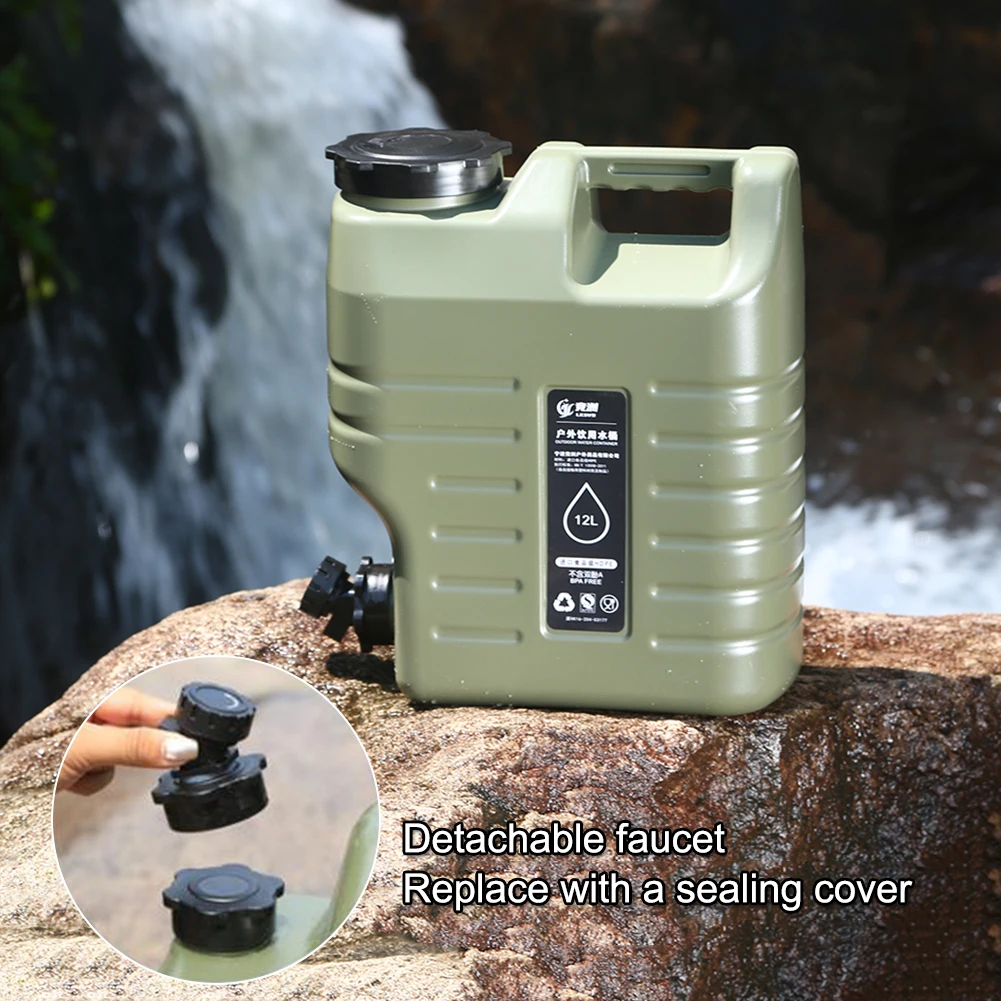 3.2ガロン/12L キャンプ用ウォーターコンテナ ポータブ - Food Storage Emergency のレビューと価格