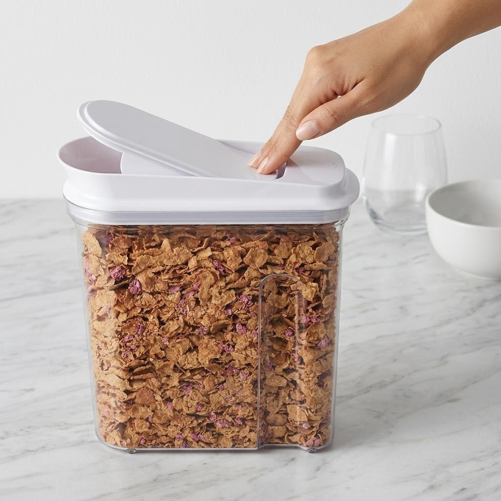 気密食品保存容器 パントリー用 透明プラスチック製 気密キッ - Airtight Cereal Jar のレビューと価格