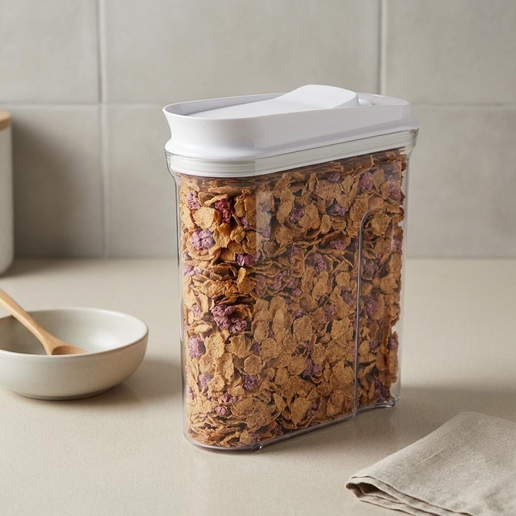 気密食品保存容器 パントリー用 透明プラスチック製 気密キッ - Airtight Cereal Jar のレビューと価格