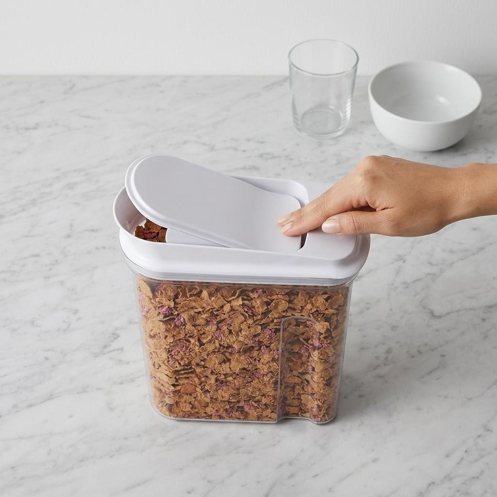 気密食品保存容器 パントリー用 透明プラスチック製 気密キッ - Airtight Cereal Jar のレビューと価格