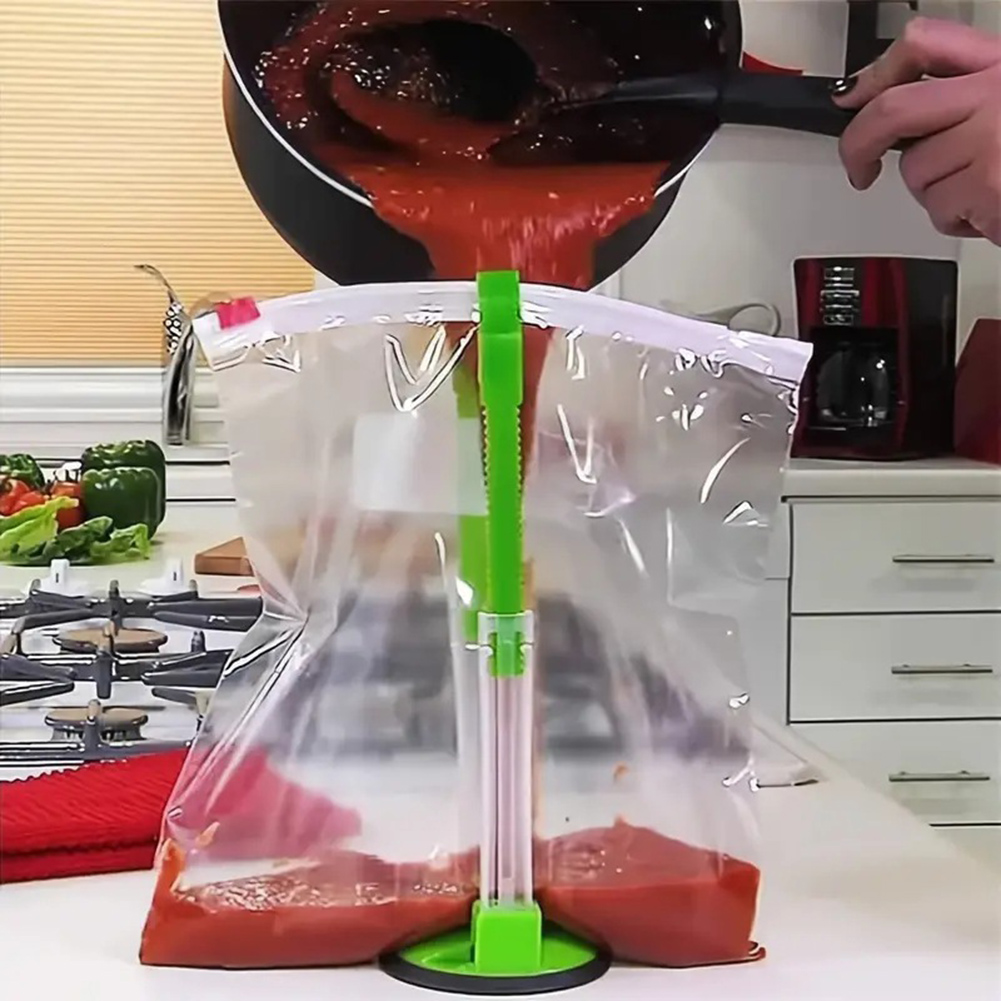 調整可能な非スリップフードストレージバッグホルダーフレッシュ - Food Storage Reusable Bags のレビューと価格
