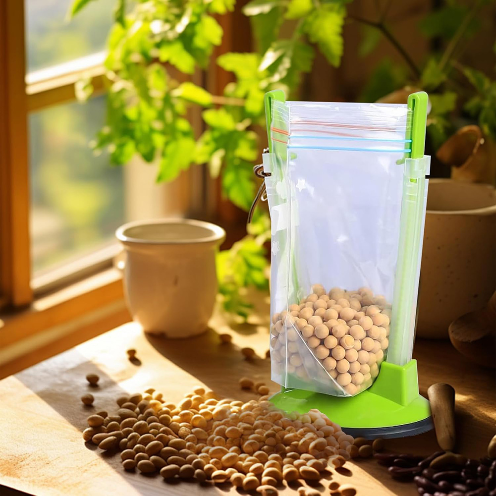 調整可能な非スリップフードストレージバッグホルダーフレッシュ - Food Storage Reusable Bags のレビューと価格