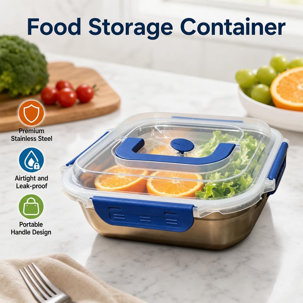ステンレス製食品保存容器 気密漏れ防止ランチボックス ポータ - Food Storage Not Plastic のレビューと価格